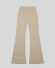 FormLine Flare Leggings in colorful khaki ash, flatlay front view, high-waisted flared silhouette