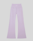 FormLine Flare Leggings in light purple, flatlay back view, high-waisted fit with flared leg