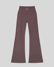 FormLine Flare Leggings in plum purple, flatlay back view, high-waisted fit with flared leg