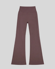 FormLine Flare Leggings in plum purple, flatlay front view, high-waisted flared silhouette
