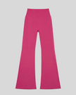 FormLine Flare Leggings in colorful rose red, flatlay front view, high-waisted flared silhouette