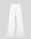 FormLine Flare Leggings in white, flatlay back view, high-waisted fit with flared leg