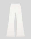 FormLine Flare Leggings in white, flatlay front view, high-waisted flared silhouette