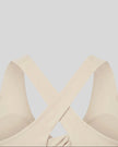 Cross-back strap detail of the FormLine Twist Sports Bra