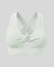 FormLine Twist Sports Bra in light gray front view