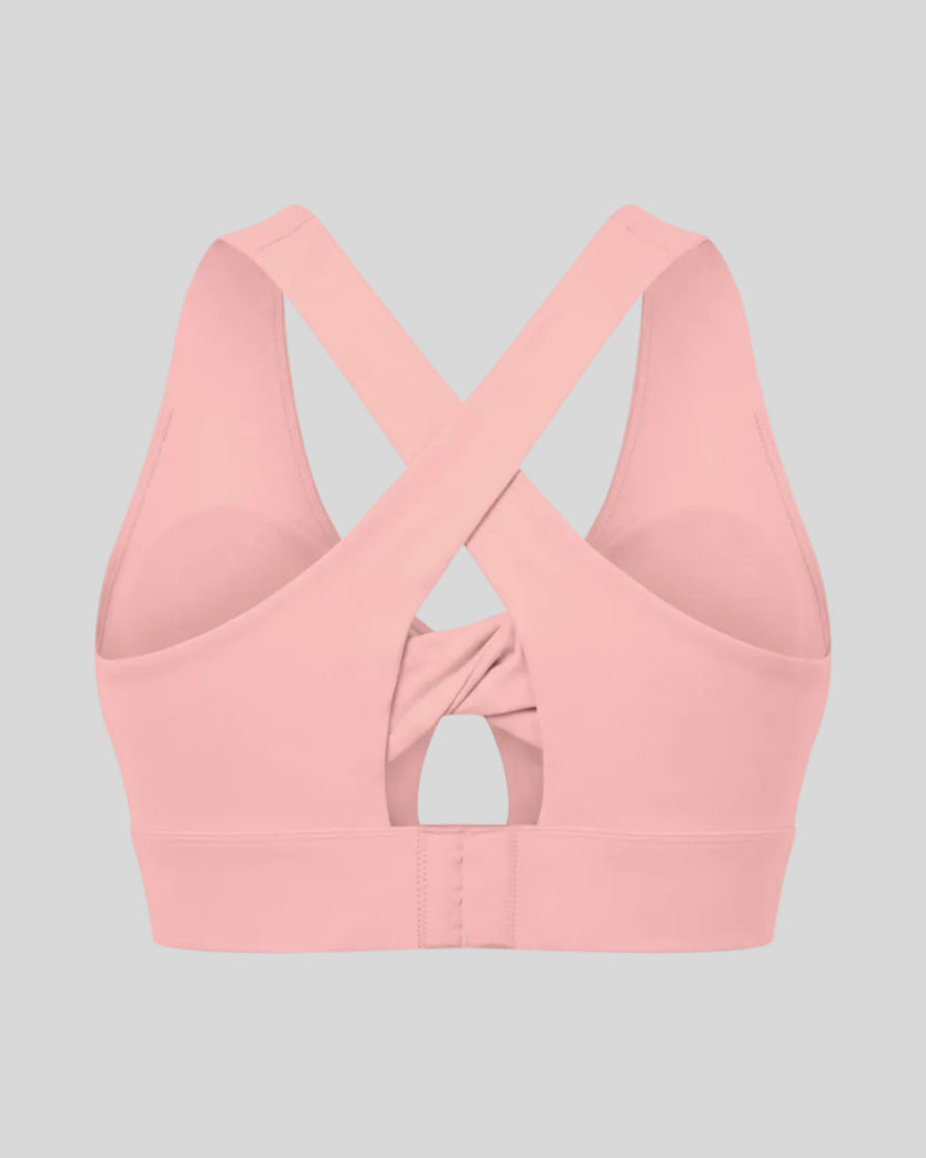 FormLine Twist Sports Bra in pink back view