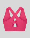 FormLine Twist Sports Bra in rose red back view
