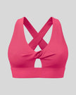 FormLine Twist Sports Bra in rose red front view