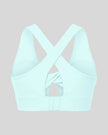FormLine Twist Sports Bra in sky blue back view