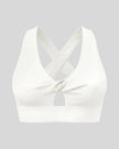 FormLine Twist Sports Bra in white front view