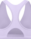 Close-up of FormLine wrap sports bra back construction and stitching
