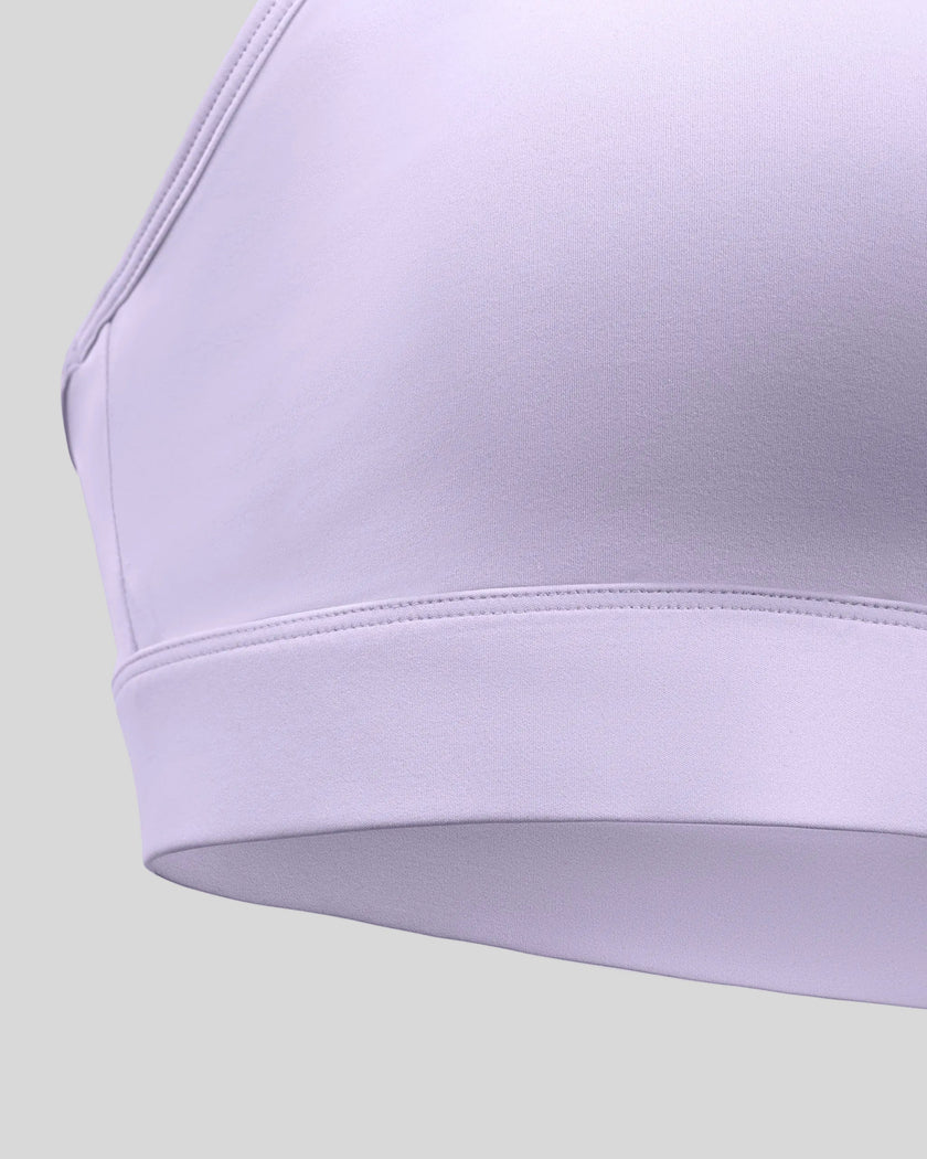 FormLine wrap sports bra underbust band close-up showing support detail