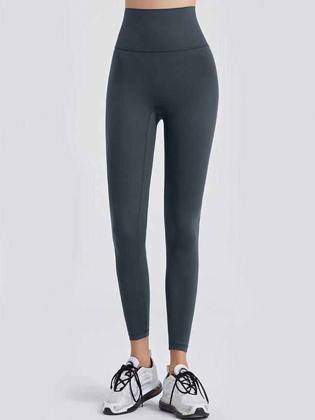 Athlesi GlowForm Sculpt legging in charcoal, front view
