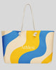 Cerulean swirl oversized tote bag front view Athlesi