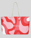 Red swirl oversized tote bag front view Athlesi