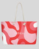 Red swirl oversized tote bag front view Athlesi