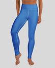 Cerulean blue leggings front view