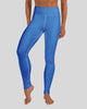 Cerulean blue leggings front view