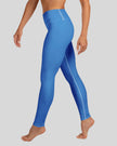 Cerulean blue leggings left side view