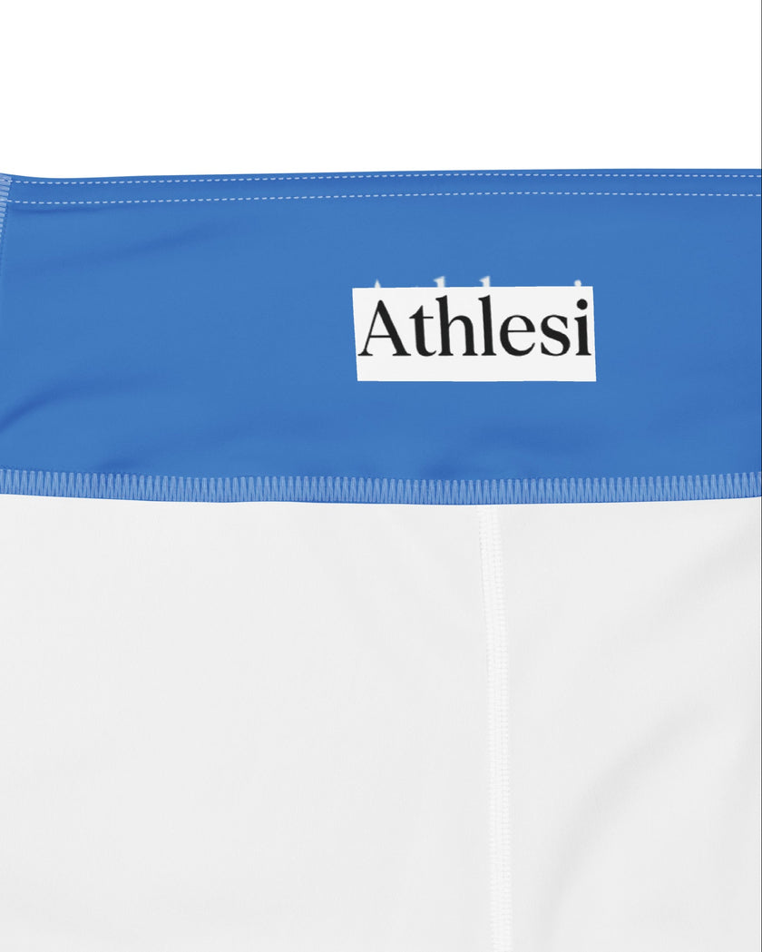 Fabric detail cerulean swirl leggings