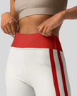 Fabric detail cloud dancer leggings front view