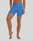 Cerulean blue active shorts front view Athlesi Heatwave