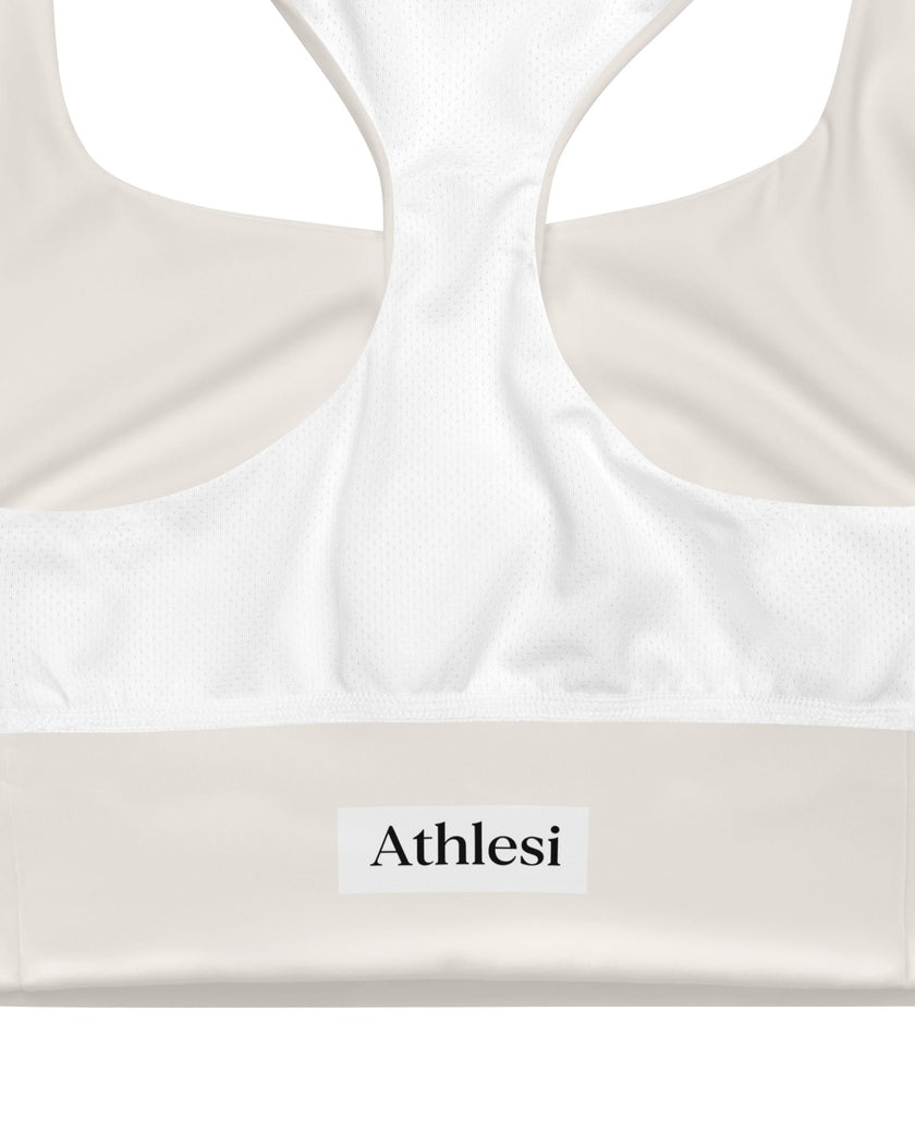Cloud Dancer ivory sports bra interior view Athlesi