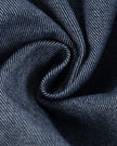 Detailed view of the denim texture and washed finish on the Heritage Denim Jacket in Navy Blue