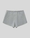 Heritage Lounge Shorts in Flower Gray back view showcasing the relaxed silhouette and curved back yoke
