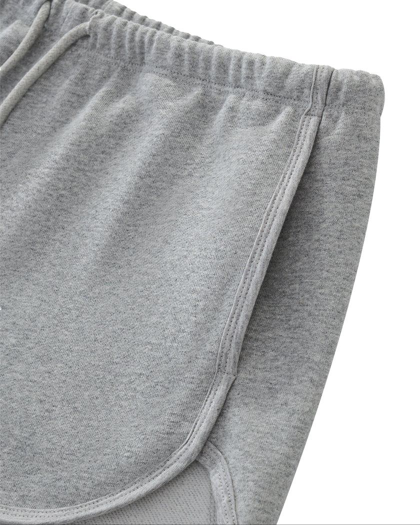 Close-up of the functional side pocket on the Heritage Lounge Shorts in Flower Gray