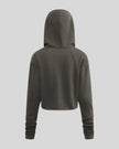 Heritage Washed Hoodie in Dark Gray back view showcasing the relaxed silhouette and hood