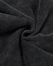Detailed view of the soft cotton texture and washed finish on the Heritage Washed Hoodie in Dark Gray