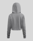 Heritage Washed Hoodie in Medium Gray back view showcasing the relaxed silhouette and hood