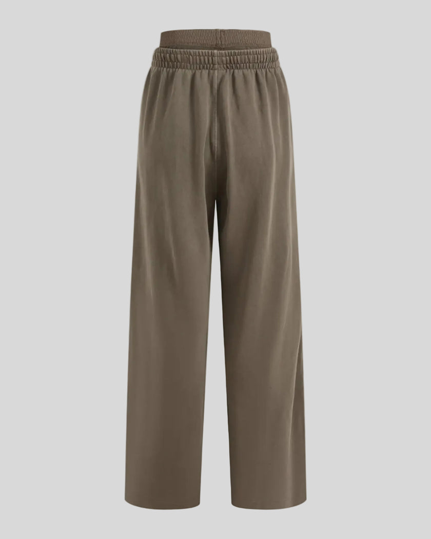 Heritage Washed Pants in Coffee back view showcasing the relaxed silhouette and vintage washed finish