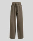 Heritage Washed Pants in Coffee front view featuring a relaxed straight-leg fit and double waistband