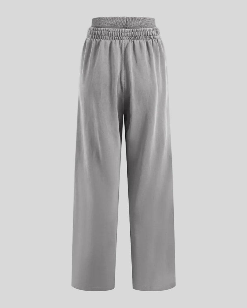 Heritage Washed Pants in Medium Gray back view showcasing the relaxed silhouette and vintage washed finish