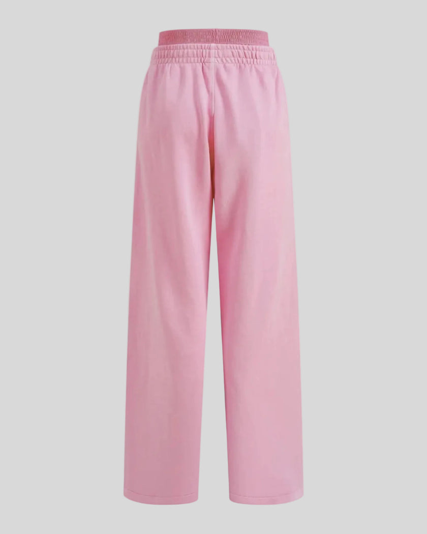 Heritage Washed Pants in Rose Pink back view showcasing the relaxed silhouette and vintage washed finish