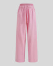 Heritage Washed Pants in Rose Pink front view featuring a relaxed straight-leg fit and double waistband
