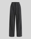 Heritage Washed Pants in Washed Black front view featuring a relaxed straight-leg fit and double waistband