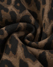 Detailed view of leopard print cotton fabric on Leopard Accent Shorts