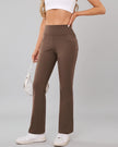 Angled front view of Athlesi MotionEase Everyday active pant in brown