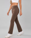 Side view of Athlesi MotionEase Everyday active pant in brown