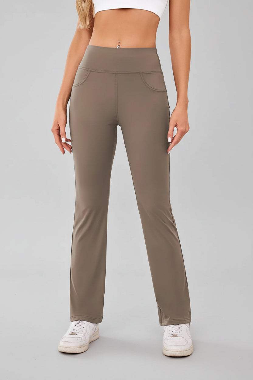Athlesi MotionEase Everyday active pant in camel, front view