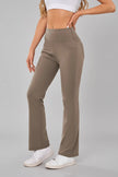 Angled sideview of Athlesi MotionEase Everyday active pant in camel