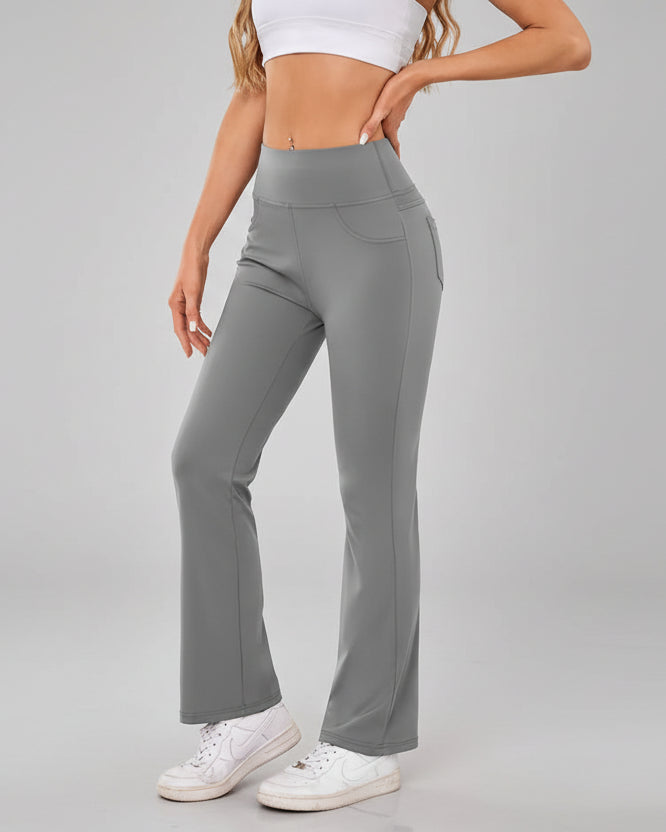 Angled front view of Athlesi MotionEase Everyday active pant in gray