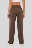 Back view of Athlesi MotionEase Relaxed active pant in brown