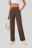 Athlesi MotionEase Relaxed active pant in brown, front view
