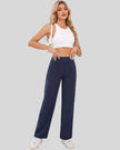 Athlesi MotionEase Relaxed active pant in darn navy, fullbody front view