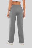 Back view of Athlesi MotionEase Relaxed active pant in gray