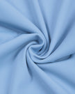 Detailed view of the premium nylon-spandex fabric and stitching on the MotionFlow Flared Leg Jumpsuit in Blue